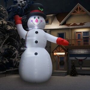 Muñeco De Nieve Inflable De Navidad Con Led Ip44 600 Cm Xxl