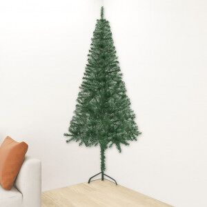 Árbol De Navidad Artificial De Esquina Verde 150 Cm Pvc