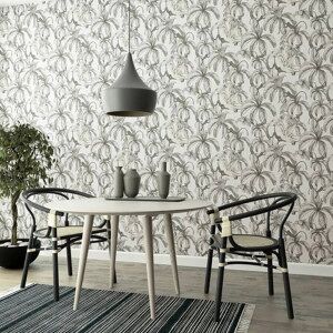 Noordwand Topchic Papel De Pared Monkey Jungle Leaves Gris Y Negro