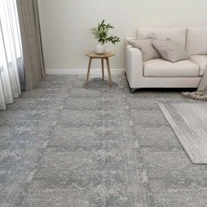 Lamas De Suelo Autoadhesivas 55 Uds Pvc 5.11 M² Gris Hormigón