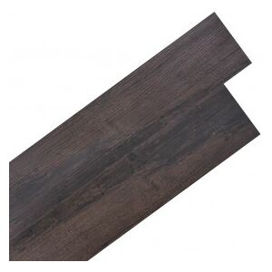 Lamas De Suelo De Pvc Autoadhesivas Marrón Oscuro 5.02 M² 2 Mm