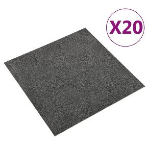 vidaXL Baldosas De Suelo De Moqueta 20 Uds 5m² 50x50cm Gris Antracita