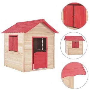 Casa De Juegos De Niños Madera Roja