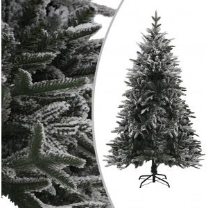 Árbol De Navidad Artificial Con Nieve Pvc Y Pe Verde 120 Cm