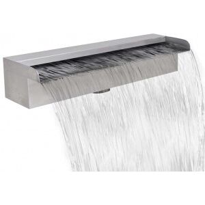 Fuente Cascada Rectangular Piscina Acero Inoxidable 45 Cm