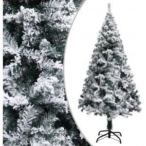 Árbol De Navidad Artificial Verde Con Nieve 120 Cm