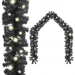 Guirnalda De Navidad Con Luces Led Negro 5 M