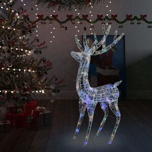 Reno Navideño Acrílico Xxl 250 Leds De Colores 180 Cm