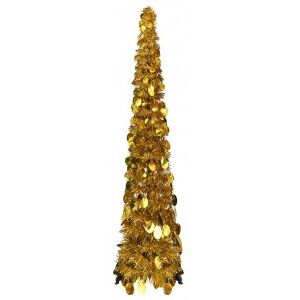 Árbol De Navidad Artificial Emergente Pet Dorado 120 Cm