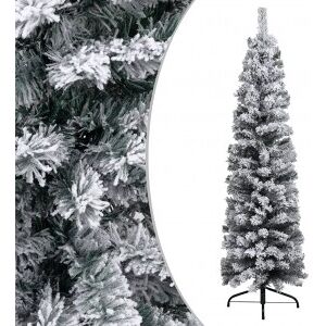 Árbol De Navidad Artificial Verde Con Nieve Pvc 150 Cm