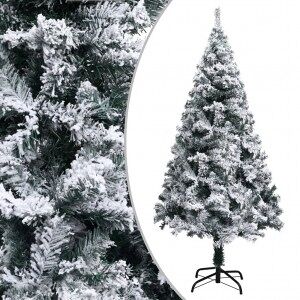Árbol De Navidad Artificial Verde Con Nieve 150 Cm