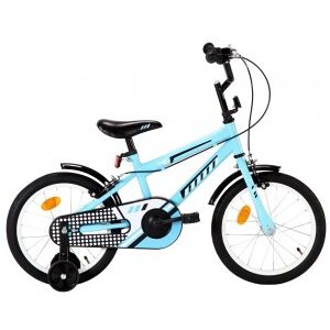 vidaXL Bicicleta Para Niños 16 Pulgadas Negro Y Azul