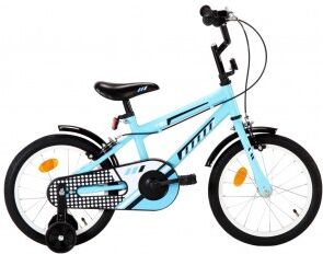 vidaXL Bicicleta Para Niños 16 Pulgadas Negro Y Azul