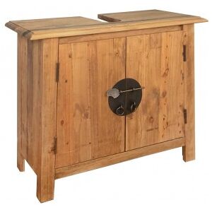 Mueble De Lavabo Madera Maciza De Pino 70x32x63 Cm