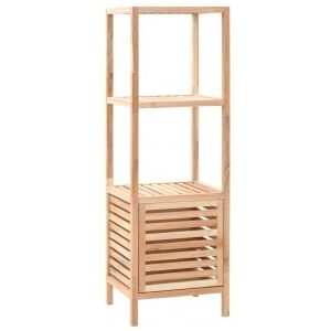 Armario De Cuarto De Baño Madera Maciza Nogal 39.5x35.5x123 Cm