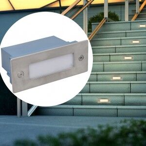 Foco Empotrable De Escalera 2 Led 44x111x56 Mm