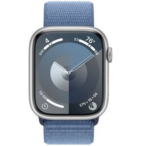 Apple Watch Serie 9 Gps 45mm Acero Inoxidable-plata Sport Loop Azul