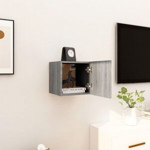 Mueble Para Tv De Pared Gris Sonoma 30.5x30x30 Cm