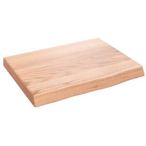 Estante De Pared Madera De Roble Tratada Marrón Claro 40x30x4cm