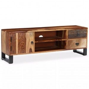 Mueble Para Tv De Madera Maciza De Sheesham 120x30x40 Cm