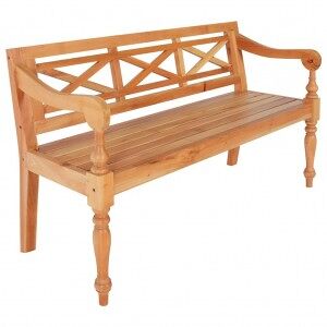 Banco Batavia Madera De Caoba Marrón Claro 136 Cm