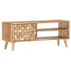 Mueble Para Tv De Madera Maciza De Acacia 100x35x40 Cm