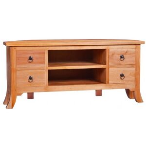 Mueble Para Tv Madera Maciza De Caoba 100x40x45 Cm