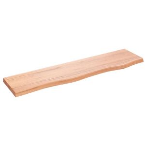 Estante De Pared Madera De Roble Tratada Marrón Claro 80x20x2cm