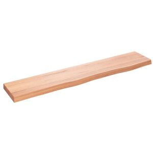 Estante De Pared Madera Roble Tratada Marrón Claro 100x20x4 Cm