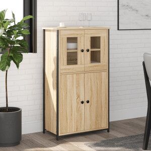 Aparador Alto Madera Contrachapada Roble Sonoma 62x32x106.5 Cm