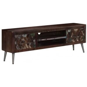 Mueble Para Tv De Madera Maciza Reciclada 140x30x45 Cm