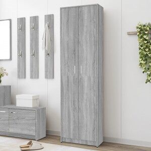 Armario De Pasillo Madera Contrachapada Gris Sonoma 55x25x189cm