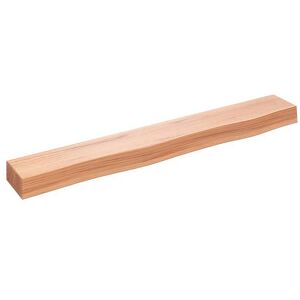 Estante De Pared Madera De Roble Tratada Marrón Claro 80x10x6cm