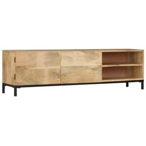 Mueble Para Tv Madera Maciza De Mango 145x30x41 Cm