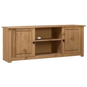 vidaXL Mueble Para Tv De Madera Maciza Pino Estilo Panamá 120x40x50 Cm