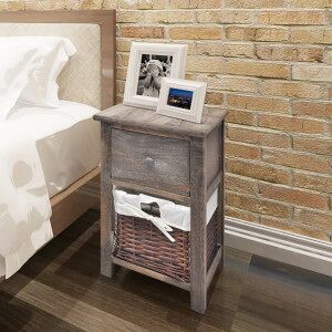 vidaXL Mesitas De Noche 2 Unidades Madera Marrón