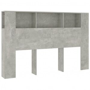 Mueble Cabecero Gris Hormigón 160x18.5x104.5 Cm