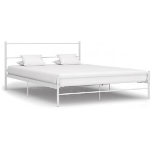 Estructura De Cama De Metal Blanco 120x200 Cm