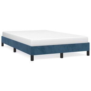 vidaXL Estructura De Cama Terciopelo Azul Oscuro 120x190 Cm