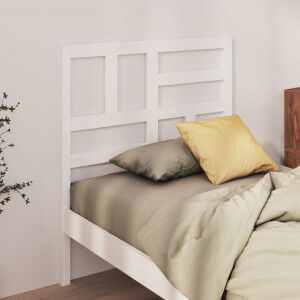 vidaXL Cabecero De Cama Madera Maciza De Pino Blanco 96x4x104 Cm