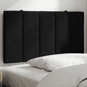 vidaXL Cabecero De Cama Acolchado Terciopelo Negro 80 Cm