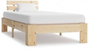 vidaXL Estructura De Cama De Madera Maciza De Pino 100x200 Cm