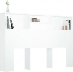 vidaXL Mueble Cabecero Blanco 160x19x103.5 Cm