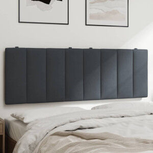 vidaXL Cabecero De Cama Acolchado Terciopelo Gris Oscuro 120 Cm