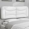 vidaXL Cabecero De Cama Acolchado Cuero Sintético Blanco 140 Cm