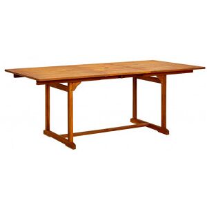 Mesa De Comedor Jardín Madera Maciza Acacia (150-200)x100x75cm