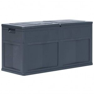 Caja De Almacenamiento De Jardín 320 L Negro