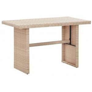 Mesa De Jardín De Ratán Sintético Beige 110x60x67 Cm