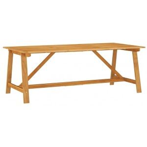 Mesa De Comedor De Jardín Madera Maciza De Acacia 206x100x74 Cm