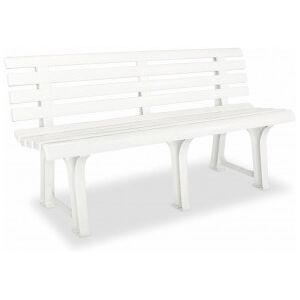 Banco De Jardín 145.5 Cm Plástico Blanco